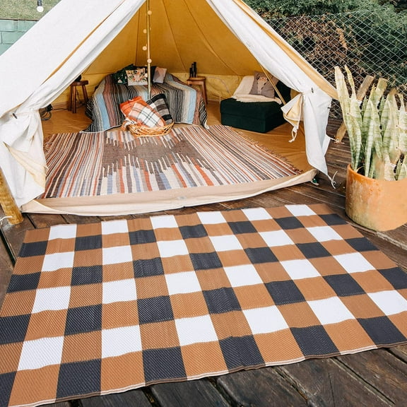CHUNYAN Weaving picnic blankets, beach mats, lawn floor mats, outdoor picnics and spring outings, traveling moisture-proof and portable and convenient