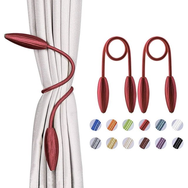 2 Pack DIY Curtain Tiebacks Clips Crystal Decorative Creative Twist Drape Tie Backs European Style Random Modelling Curtain Holdbacks for Home Kitchen Office Window Drapery
