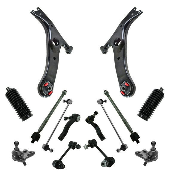 TRQ 14pc Steering Suspension Kit Control Arms Tie Rods Sway Bar End Links New PSA32030 Fits select: 2001-2005 TOYOTA RAV4