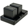 thumbnail image 2 of Replacement for Sony HDR-XR155 Battery (2-Pack, 2500mAh) and Dual Charger, 2 of 3