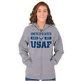 thumbnail image 4 of US Air Force Classic USAF Logo Unisex Plus Size Zip Hoodie Brisco Brands 2X, 4 of 5