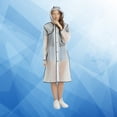 thumbnail image 6 of Tersarium Thicken Raincoat Practical EVA Rainwear Waterproof Rain Cape Reuseable Rain Poncho Size L Black, 6 of 10