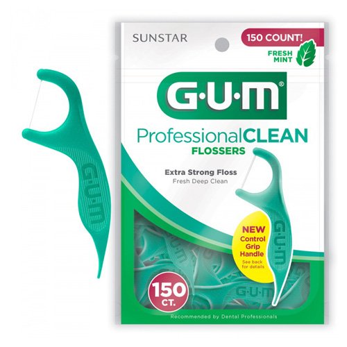 Sunstar 889DD Gum Professional Clean Extra Strong Flossers, Fresh Mint