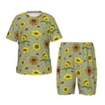 thumbnail image 1 of Balery Sage Green With Sunflowers Conjunto de Pijama Infantil de Manga Corta con Estampado – Ropa de Dormir de Algodón Suave-4X-Large, 1 of 6