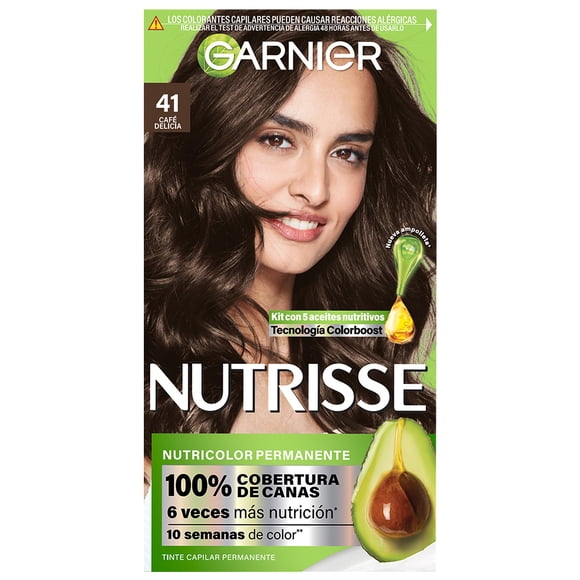 Tinte para cabello Garnier Nutrisse 41 café delicia
