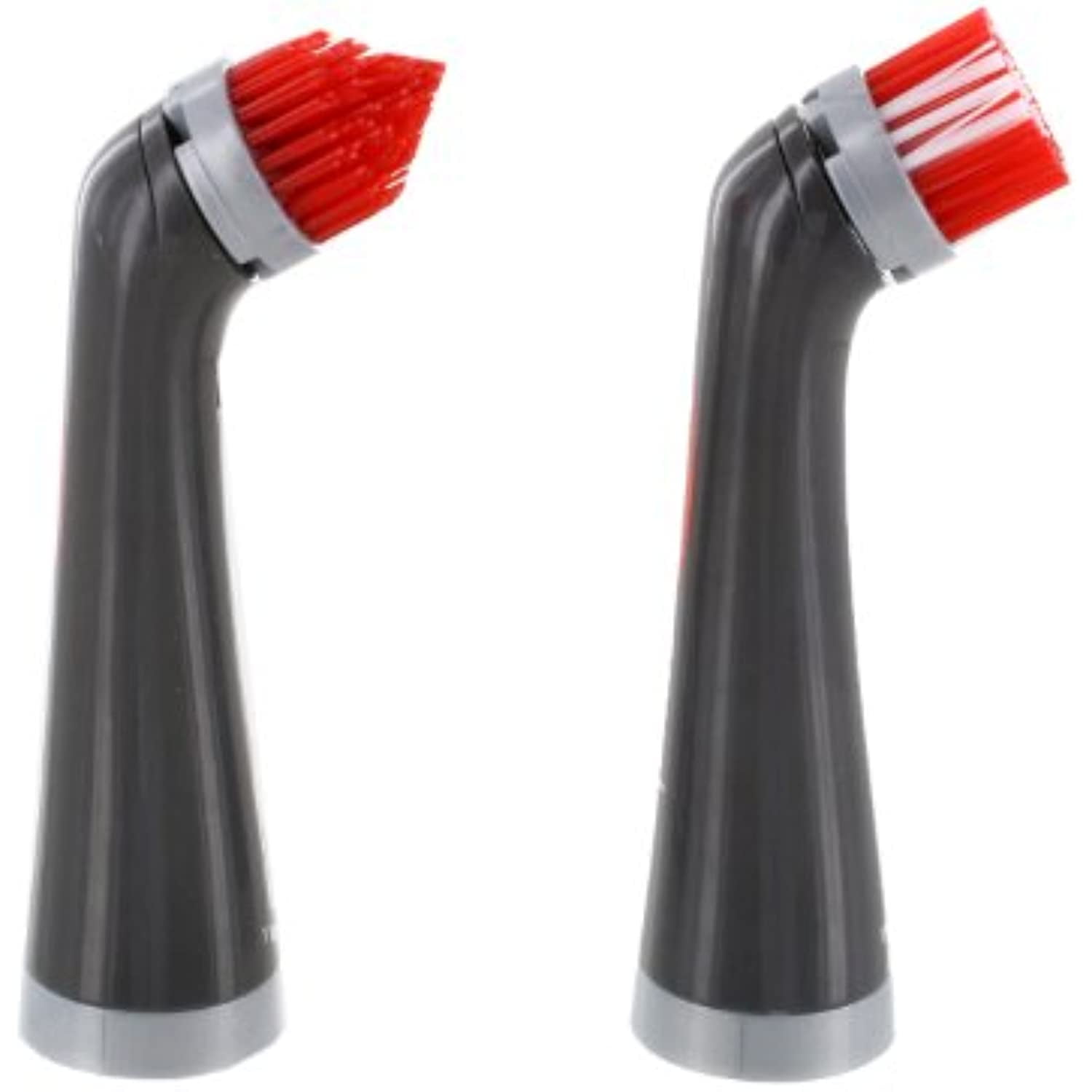 Rubbermaid Reveal Power Scrubber and Grout Head for Household Cleaning,  Gray/Red, Multi-Purpose Scrub Brush Cleaner for Grout/Tile/Bathroo
