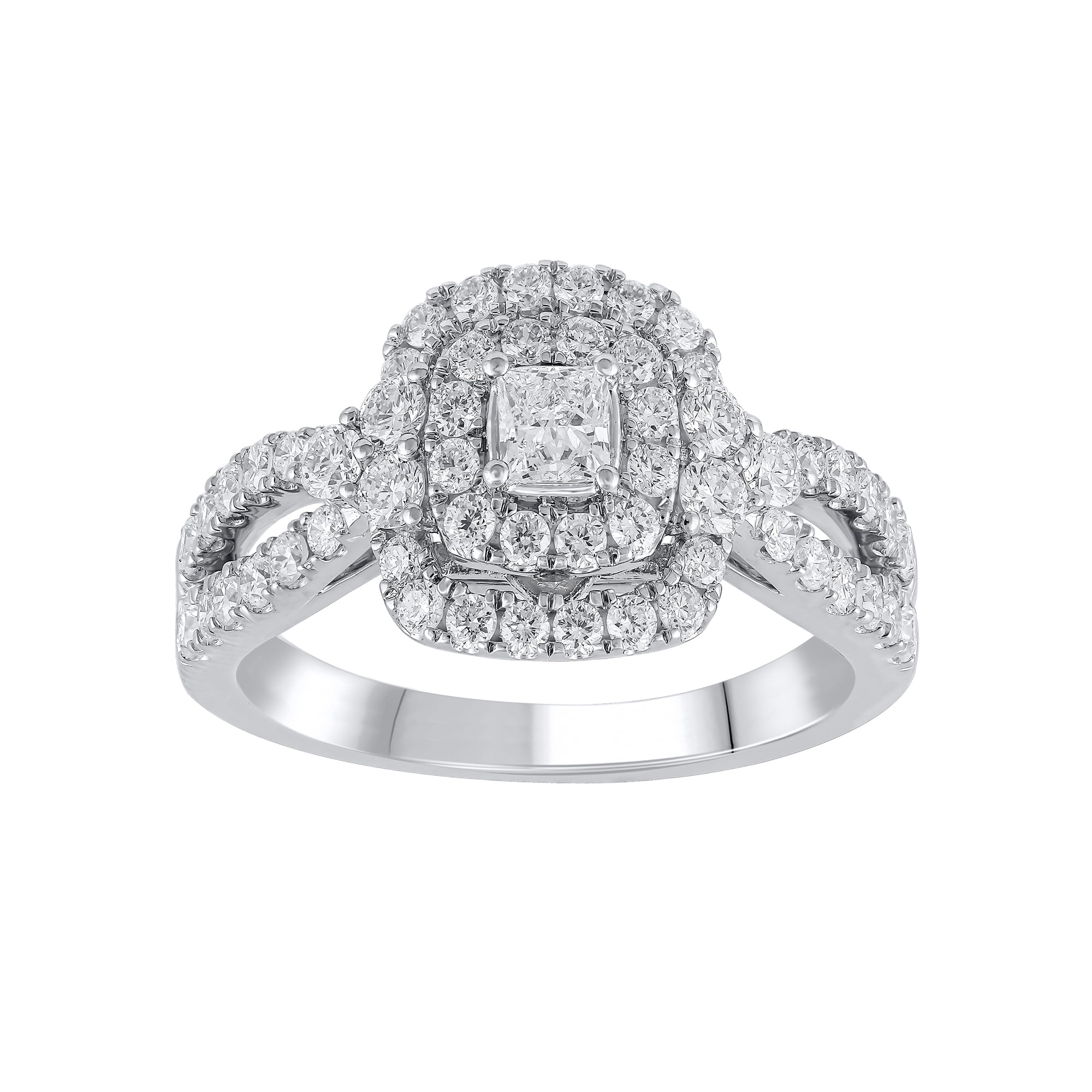Brilliance Fine Jewelry Composite Lab Grown Diamond Engagement Women Ring 1 ct Sterling Silver