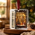 thumbnail image 4 of Acrylic Christmas Cash Ornament, 3.94 Inch Festive Money Holder with Snowman Reindeer Print for Christmas Tree Hanging Gift,1Pcs(Window & Penguin), 4 of 7
