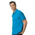 thumbnail image 3 of Gildan Men's Softstyle Pique Polo Shirt, Short Sleeve, Modern Classic Fit, Sapphire, S-4XL, 1-Pack, 3 of 5