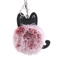 thumbnail image 2 of Cute Cat Keychain Pendant – 8CM Women Key Ring Holder with Pompoms – Stylish Durable Accessories for and Keys – for Cat Lovers, 2 of 3
