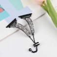 thumbnail image 4 of Compatible with Apple Watch Bands 38/40/41/42mm(S10) Women, for iWatch Series 10 9 8 7 SE 6 5 4 3 2 1, Bling Diamond Rhinestone Metal Wristband Bracelet, with Stopper Toggle, Black, 4 of 5