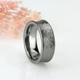 thumbnail image 2 of Tungsten Rings for Men Wedding Bands for Him Womens Wedding Bands for Her 8mm Concave Hammered Brush, 2 of 6