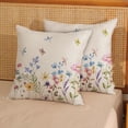 thumbnail image 5 of Spring Flower Pillow Covers 16x16 Floral Bufferfly Farmhouse Decor Throw Pillows Case for Couch Seasonal Holiday Pillowcase Outdoor Decorative Cushion Cases for Sofa Bed Decorations Set of 2, 5 of 6