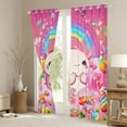 thumbnail image 3 of Manfei Cartoon Animal Axolotl Black Out Curtains,Kawaii Ocean Animal Curtains Pack of 2 (42x63 Each),Colorful Candy Pink Daisy Bedroom Curtains For Teens,Ultra Soft Home Decor, 3 of 6