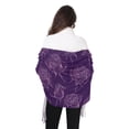 thumbnail image 3 of Women Winter Scarves Fashion Pashmina Shawl Wraps Long Blanket Scarf for Fall Spring Purple Rose Line Art, 3 of 10