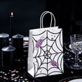 thumbnail image 5 of Sahpxhe Halloween Kraft Paper Gift Bags,Spooky Pattern Treat Bag with Handles,Reusable Party Favor Bags Candy Bags for Trick or Treat,8.3X5.9X3.1in White, 5 of 7