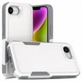 thumbnail image 1 of KOMI iPhone 16E Case: Dual Layer Protective Heavy Duty Cell Phone Cover Shockproof Rugged with HD Screen Protector - Military Protection Bumper Tough - Apple iPhone 16E / SE 2025 / SE4, White, 1 of 5