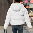 thumbnail image 4 of XPMWRP Hooded Zipper Parka Casual Long Sleeve Jacket Drawstring Pocket Soft Comfortable Coat Fall Winter Fashion for Daily Work Party Club Events White XXL, 4 of 4