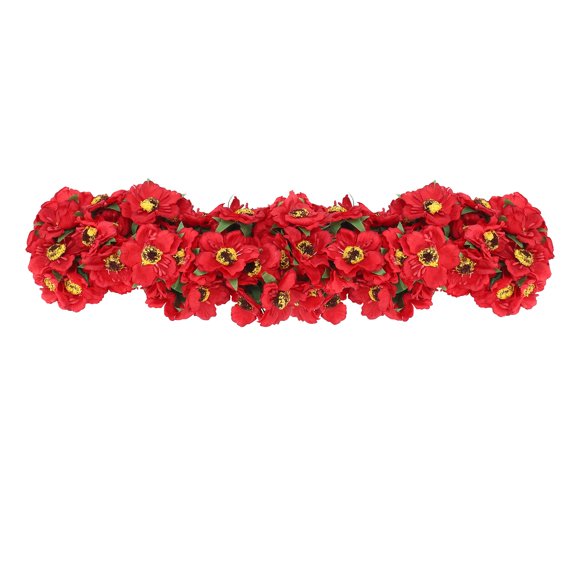 High Quality Silk Poppies Camellia 5cm 60pcs/lot Artificial Flowers Corn Poppy Hand Made Small Wedding Decoration(red)