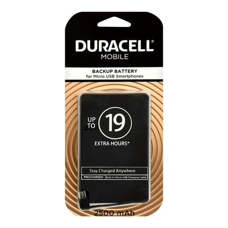 Duracell Mobile Backup Battery for Micro USB Smartphones Up To 19 Extra Hours, 1.0 (Best Battery Backup Smartphone)