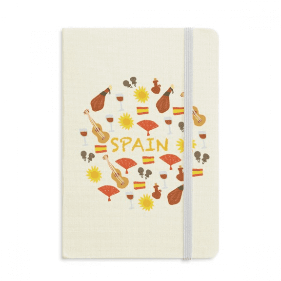 Spain Flamenco Music Food Notebook Official Fabric Hard Cover Classic Journal Diary
