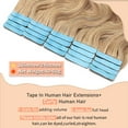 thumbnail image 4 of SEGO Curly Tape in Hair Extensions 100% Real Remy Human Hair Long Silky Thick Hair Gold Hair Acessories Black/Blonde/Gray/White Hair, 4 of 8