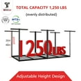 thumbnail image 5 of The Atlas 4 x 8 Pro Overhead Garage Storage Rack, Heavy Duty Metal Garage Ceiling Storage Racks, Height Adjustable Garage Storage System 26"-48", 1250lbs Weight Capacity, Black, 5 of 8