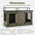 thumbnail image 3 of MCombo Large Wooden Dog Crate Furniture TV Stand 1861 (Brown), 3 of 7