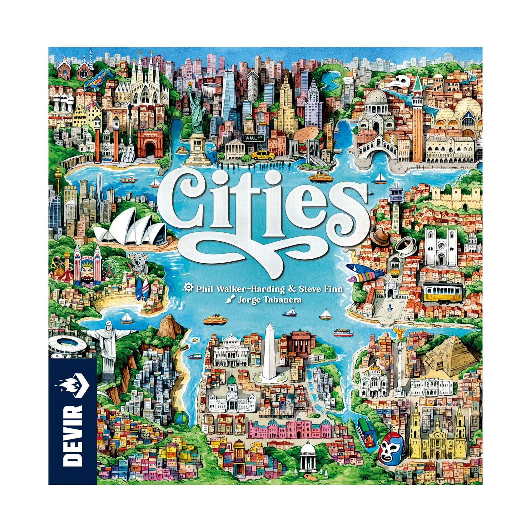 Devir - Cities Urban Planning Board Game for 2–4 Players Ages 10+, City Building Strategy Tabletop Game, 35-Minute Playtime