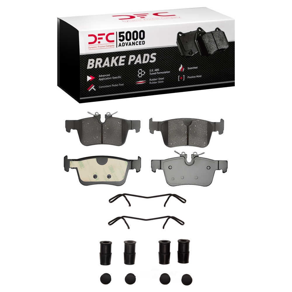 Dynamic Friction Company 1551-1938-01 DFC 5000 Advanced Brake Pads - Ceramic and Hardware Kit - OE