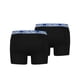 thumbnail image 2 of HEAD Calzoncillos de Hombre, Paquete de 2 - Básico, Slgodón elástico, liso Negro/Azul L (Large), 2 of 3
