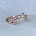 thumbnail image 2 of HeartsAndYou 1.5ct Marquise Cut Moissanite Engagement Ring for Women Curved Crown 18k Rose Gold Over Silver, 2 of 8
