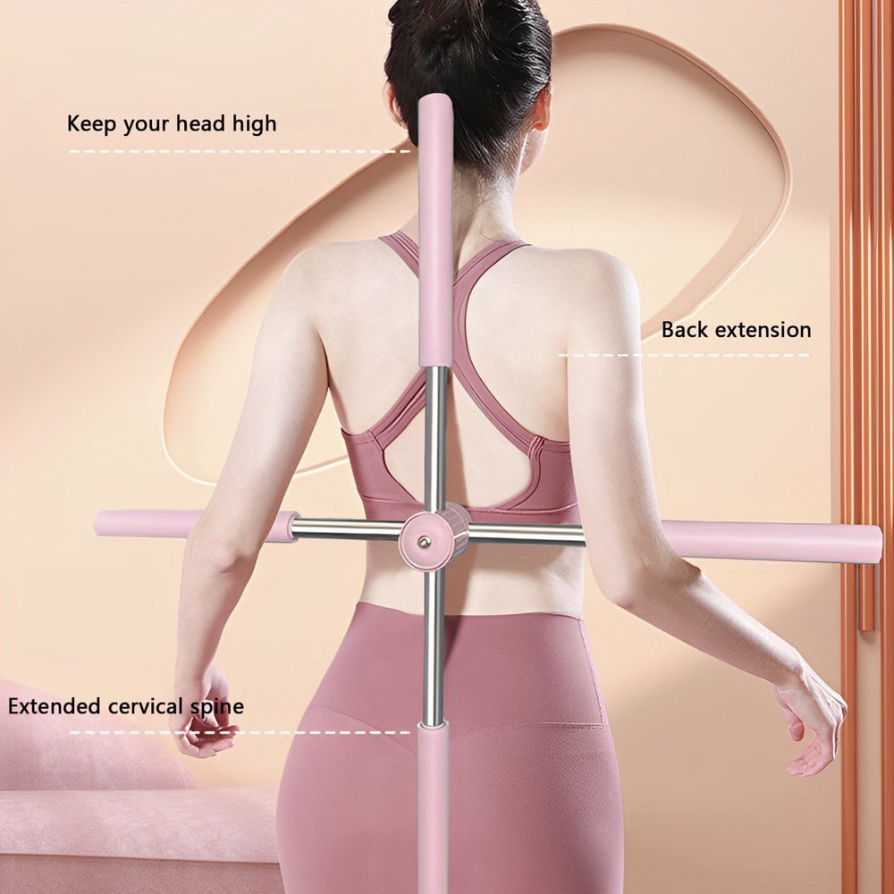 Barre De Yoga Correctrice De Posture - Outil D'étirement Pour Dos Et Cou - En Acier Avec Mousse, Longueur 80cm