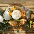 thumbnail image 1 of Dintel de puerta con flores simuladas, mesa de flores y flores colgadas frente al espejo para decorar la pared - naranja, longitud total de aproximadamente 75 cm, 1 of 14