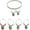 Grape, variant on Servette Home Metal Glass Markers Tags - 6 Wine Glass Charms with Wine Bottle Ring