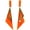 Orange, variant on Zephyriana 80's Retro Acrylic Geometry Double Triangle Long Dangle Drop Earrings Creative Exaggerated Fluorescent Geometric Statement Earrings Outfit Glow Party Jewelry Gifts for Women