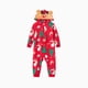 thumbnail image 2 of Conjuntos de pijamas familiares navideños con capucha y estampado integral de renos en 3D, 2 of 5