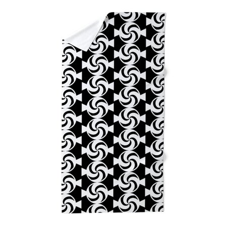 CafePress - Black And White Sweet Peppermint Candi - Large Beach Towel, Soft 30"x60" Towel with Unique Design