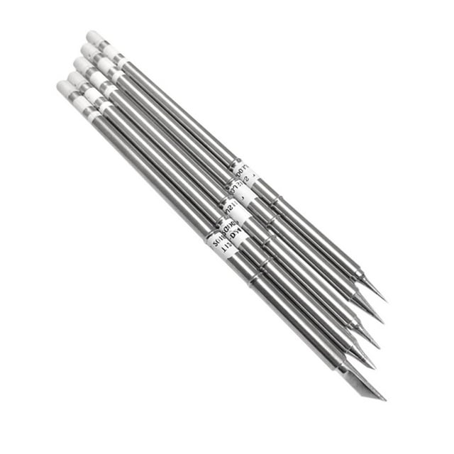 Reempzo De De Cabeza Del Hierro De Soldadura De 5 Piezas Para T12 De Soldador Para Exteriores Portátil Longitud 150 Mm / 5.91 P Yotijar Soldador Programable