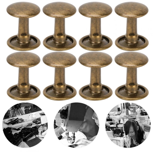 Twinmattress Remaches de Cobre Remache Lateral de Artesanía en Cuero Tapones de Rosca Remache de Doble Mano Sujetadores de Pasador de Doble Cara Remache Artesanal ANGGREK Otros
