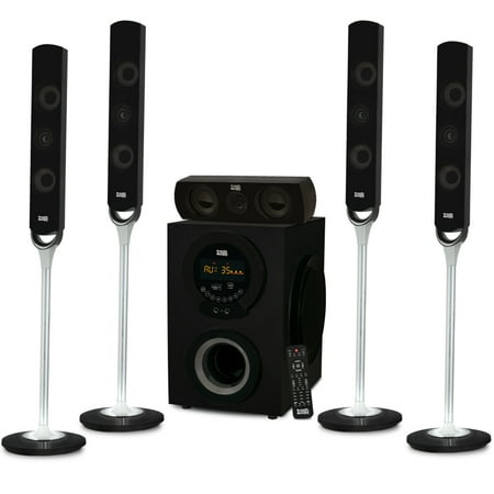 - Acoustic Audio AAT3000 Tower 5.1 Home Theater Bluetooth Speaker System with 8