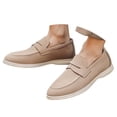 thumbnail image 3 of Men's Casual On Loafers Comfortable Soft Sole Breathable Suede Driving Shoes For Walking Travel Work Men’S Running Shoes, 3 of 8
