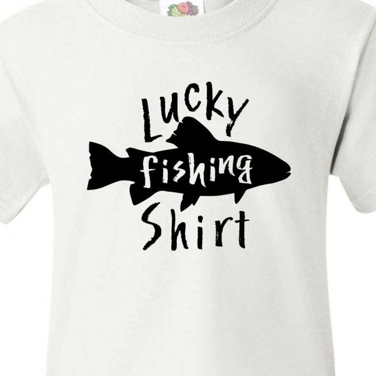Inktastic Lucky Fishing Shirt- Fish Youth T-Shirt