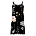 thumbnail image 5 of ICHUANYI Clearance Women's Boho Floral Printed Dress Summer Sleeveless Tshirt Beach Mini Dresses(Black, L) ICHUANYI WER2023081003797, 5 of 5