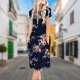 thumbnail image 5 of Vestido De Mujer Vestidos casuales de verano Vestido elegante europeo Suave con bolsillos (Azul marino M) Cgtredaw para Mujer Azul marino T 3EG, 5 of 7