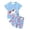 1-Sky Blue737, variant on Byoo Toddler Girls Horse Print Outfit Set Short Sleeve Soft Top Shorts Cloth Set Cozy Comfortable Sleepwear Sets