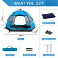 thumbnail image 6 of Eurhowing 4-Person Camping Tent for Family, Portable Instant Pop Up Tent with Inflatable Pillow, Rainproof & Wind-Resistant Outdoor Backpacking Tent for Hiking, Beach, Glamping, 6 of 9