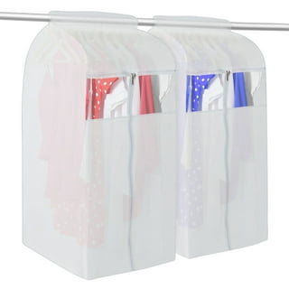 Hanging Garment Bags for Closet Storage with Window (Grey, 20x54x24 In, 2  Pack)