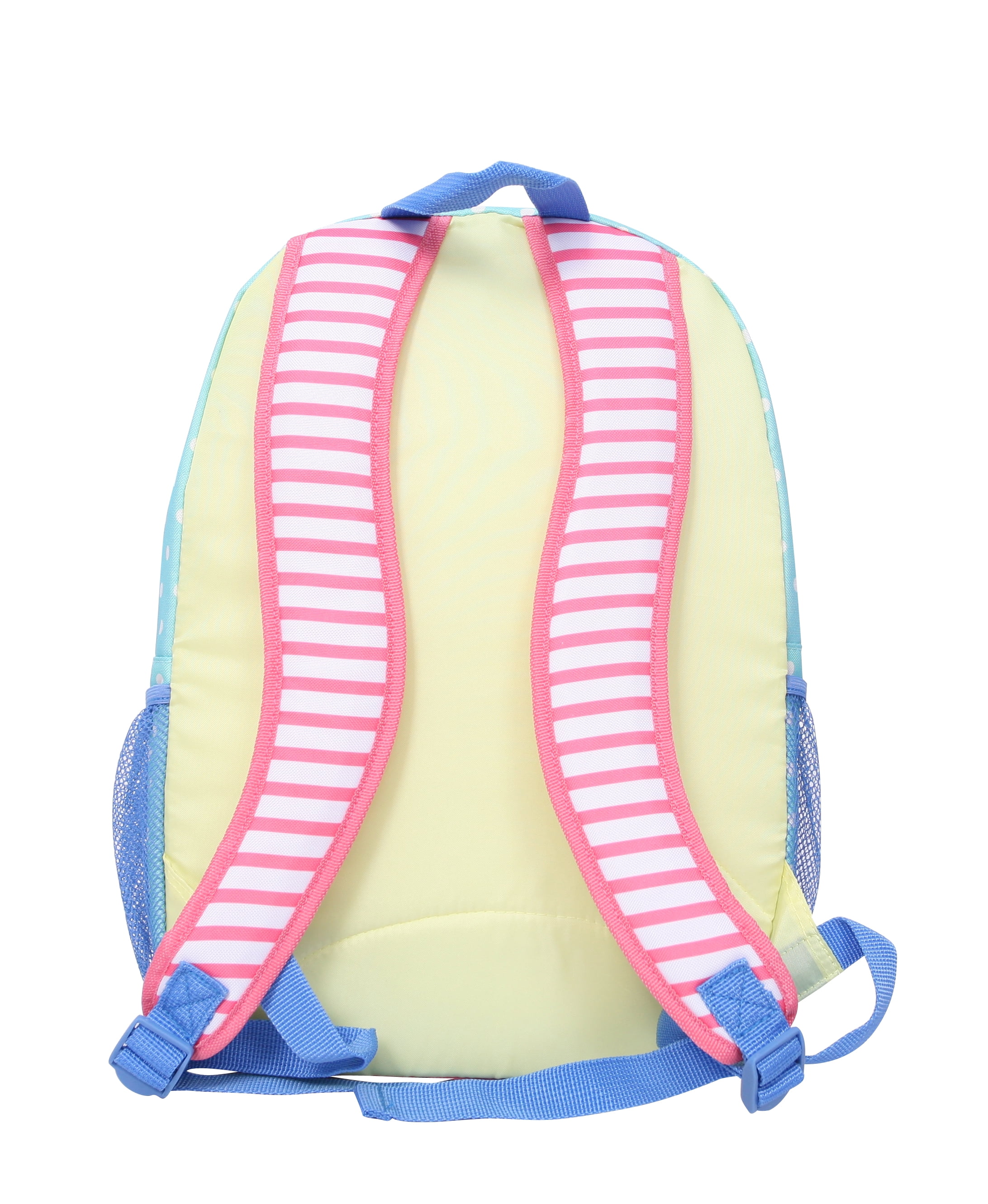 Crckt Kids Girls 15-inch School Backpack with Plush Dangle Accessory, Blue Dot Print
