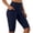 Navy, variant on Tqcoqu Biker Shorts for Women with Pockets,Tummy Control Knee Length Yoga Workout Gym Running Volleyball Compression Shorts,Black Women's S-XXL
